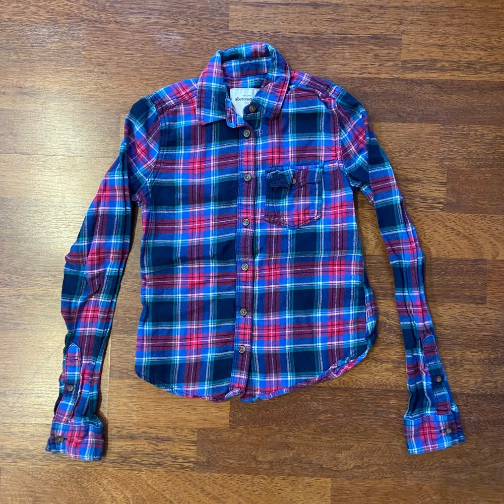 💕 Abercrombie vintage plaid flannel